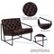 Merrick Lane Vienna Modern Lounge Chair With Tufted Seating And Metal Frame
